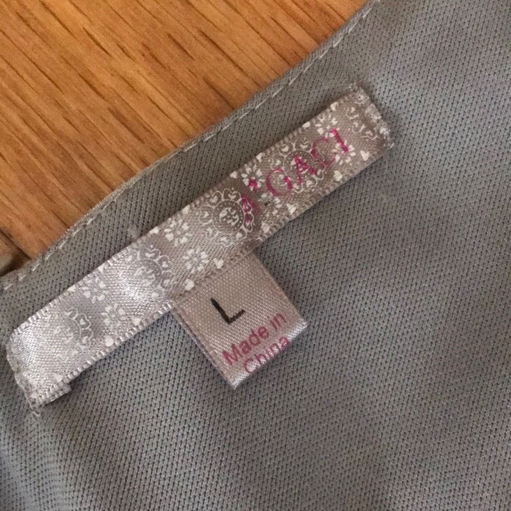 Agaci Cute Pewter Mini Dress. Fab Sleeves! - Picture 6 of 7